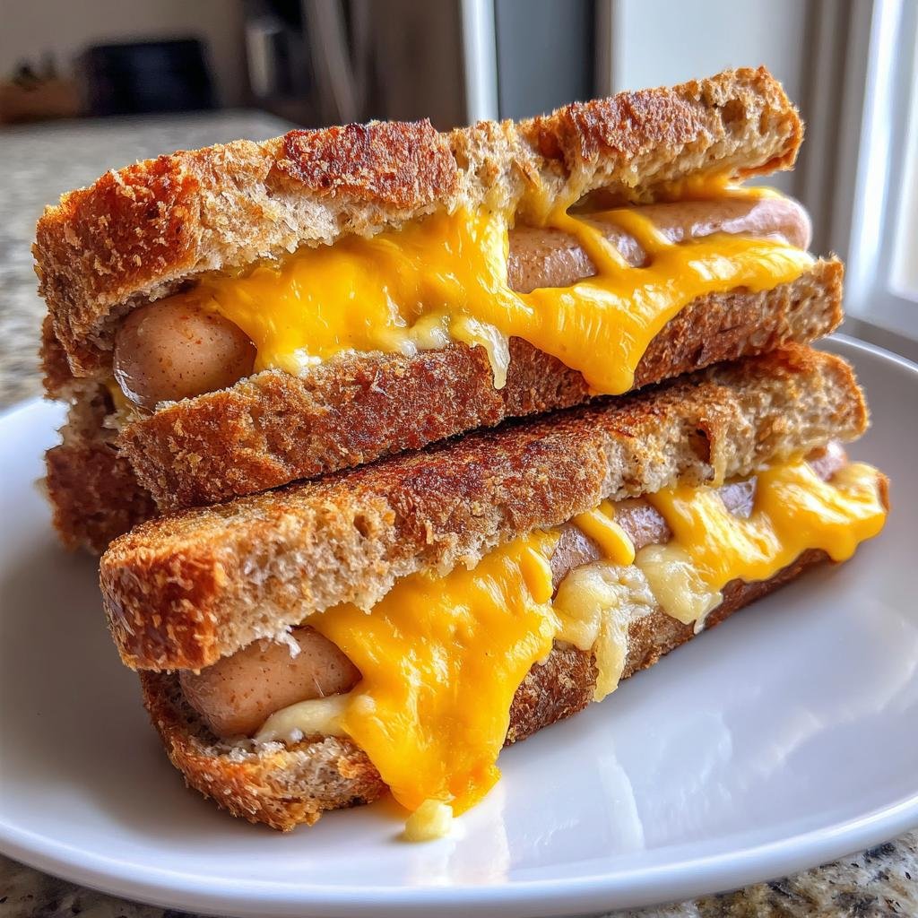 Healthy Air Fryer Grilled Cheese Hot Dogs