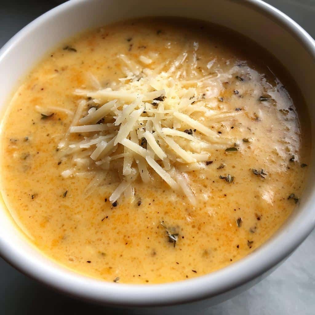Healthy Cheddar Cauliflower and Roasted Garlic Soup
