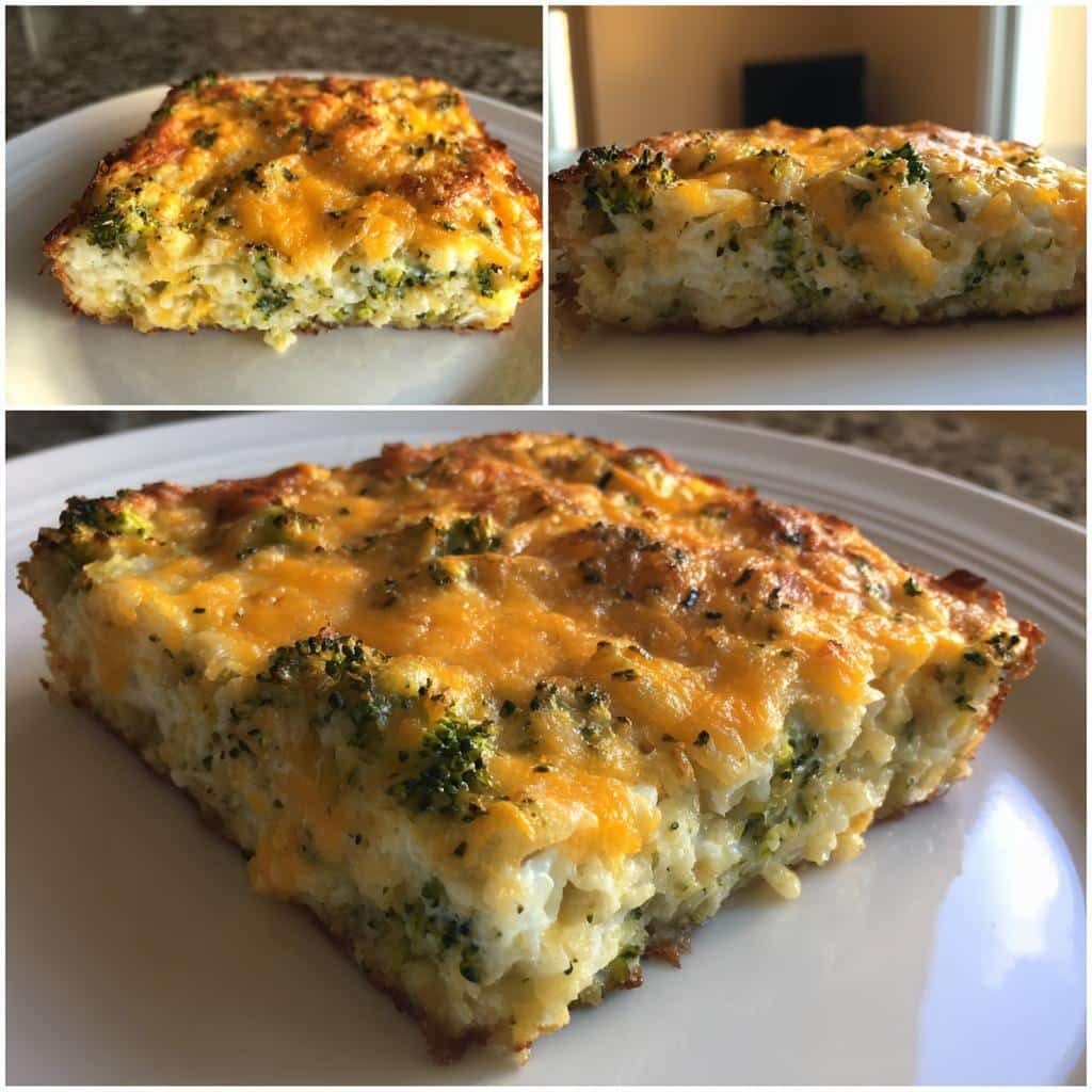 Healthy Cheesy Broccoli Rice Casserole