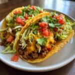 Healthy Cheesy Rotel Beef Tacos