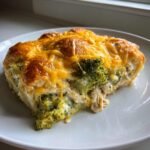 Healthy Creamy Broccoli Chicken Crescent Bake