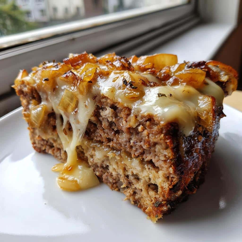 Healthy Crockpot French Onion Meatloaf with Melted Swiss Cheese Will Save Dinnertime (56 characters) 4 Healthy Crockpot French Onion Meatloaf with Melted Swiss Cheese - detail 1