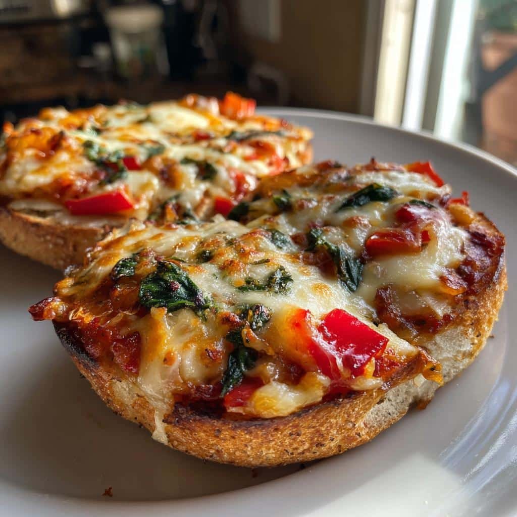 Healthy English Muffin Breakfast Pizza