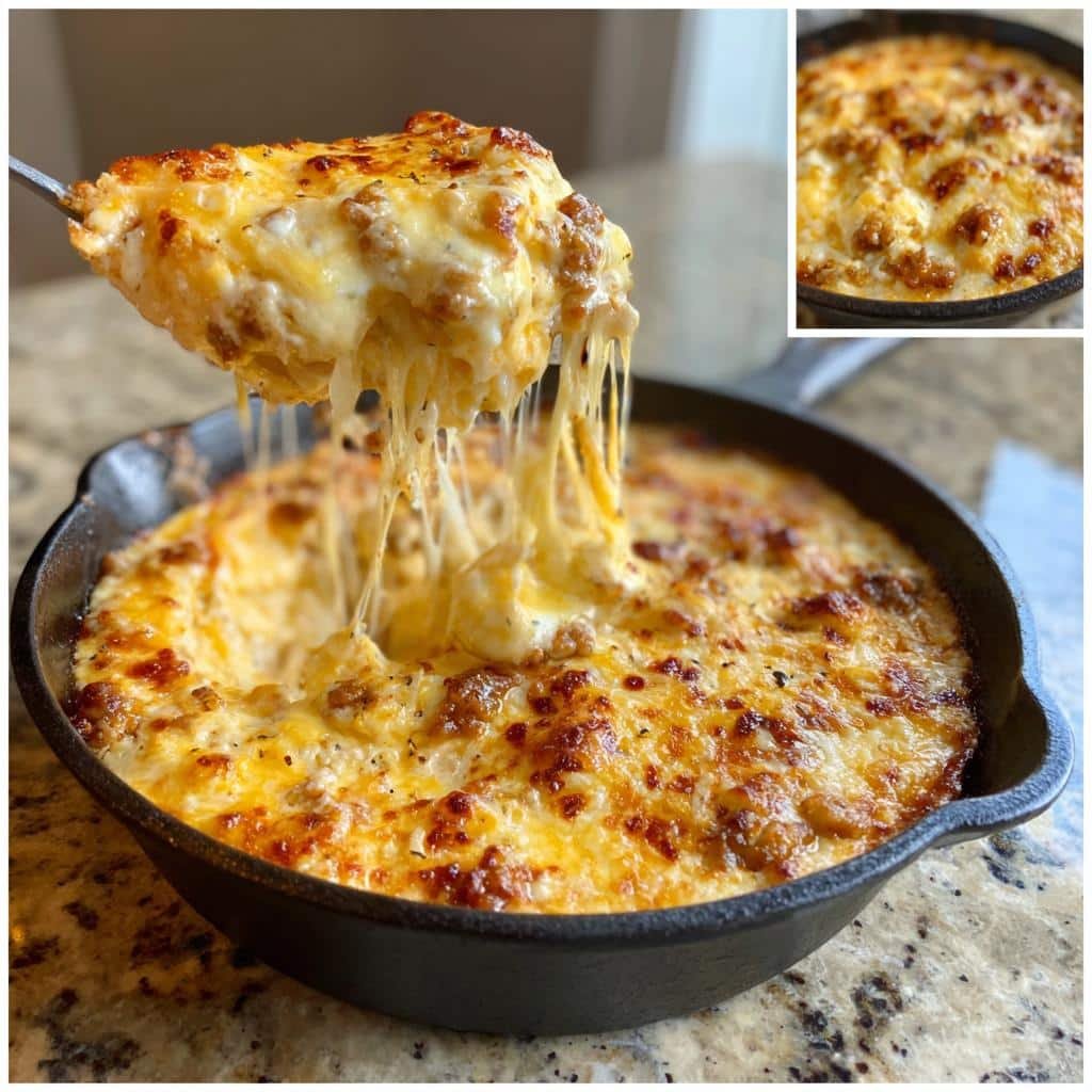 Healthy Hot Sausage Beer Cheese Dip