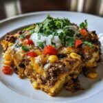 Healthy Loaded Cowboy Cheeseburger Casserole