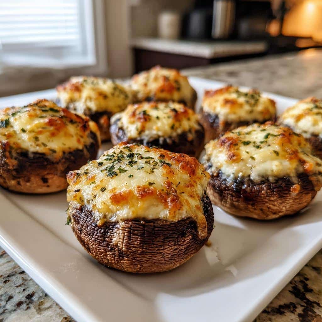 Healthy Stuffed Mushroom Dip - detail 1