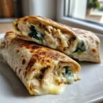 Healty Cheesy Garlic Chicken Wraps
