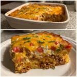 Healthy Creamy Layered John Wayne Casserole: 24g Protein Bliss! 3 Healty Creamy Layered John Wayne Casserole
