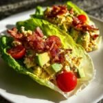 Christmas Healthy BLT Egg Salad Lettuce Wraps
