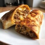 Christmas Healthy Beef and Cheese Chimichangas