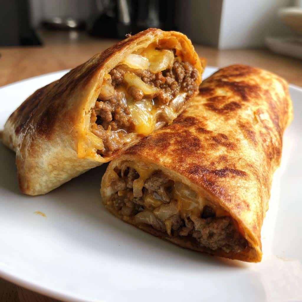 Christmas Healthy Beef and Cheese Chimichangas