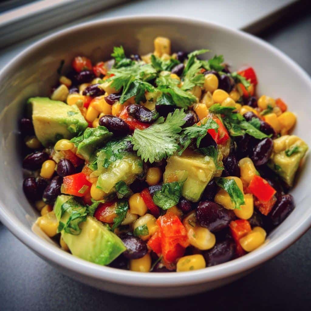 Christmas Healthy Black Bean & Corn Salad