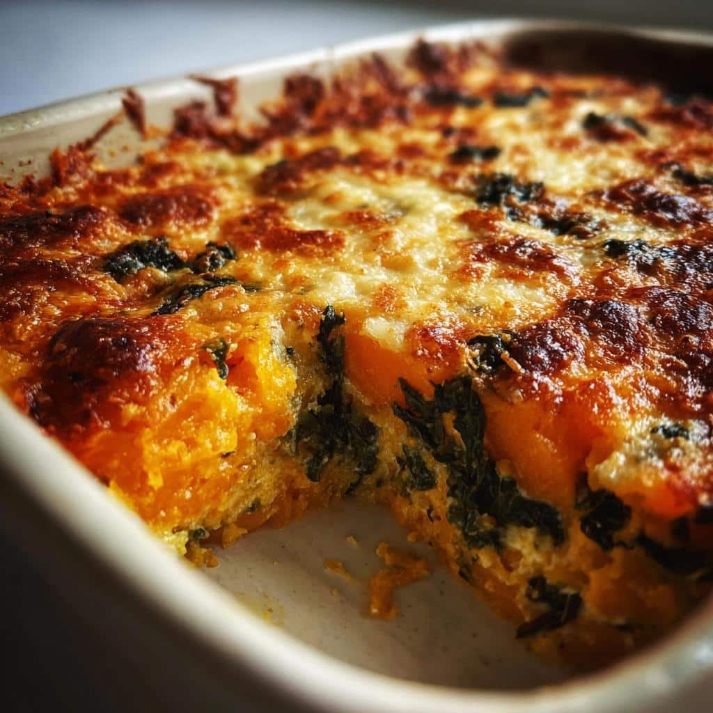 Christmas Healthy Butternut Squash & Kale Casserole