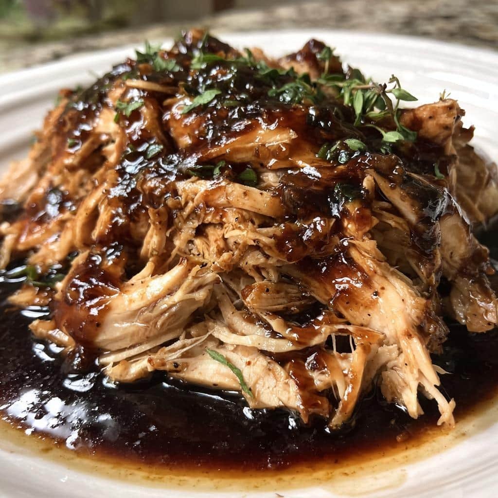 Christmas Healthy CROCKPOT Balsamic Chicken