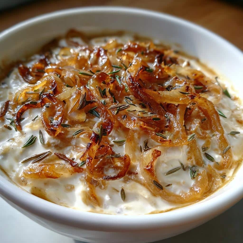 Christmas Healthy Caramelized Onion & Rosemary Dip - detail 1