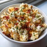 Christmas Healthy Cheddar Bacon Popcorn Dip