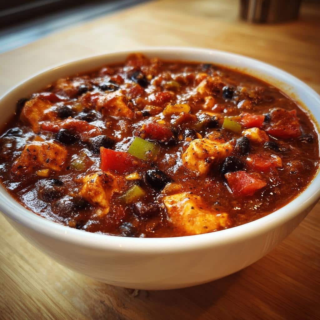 Christmas Healthy Chicken Black Bean Chili - detail 1