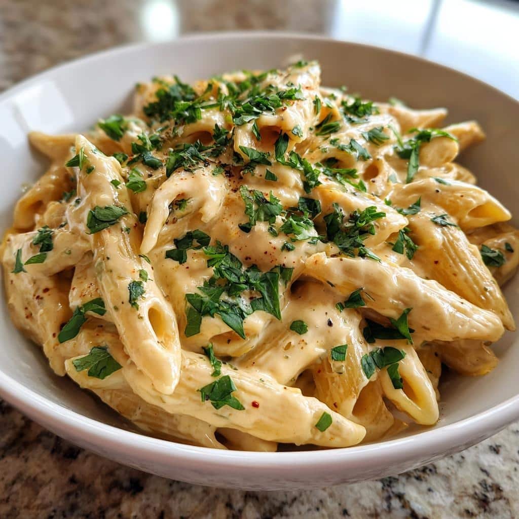 Christmas Healthy Cottage Cheese Alfredo Pasta (High-Protein) - detail 1