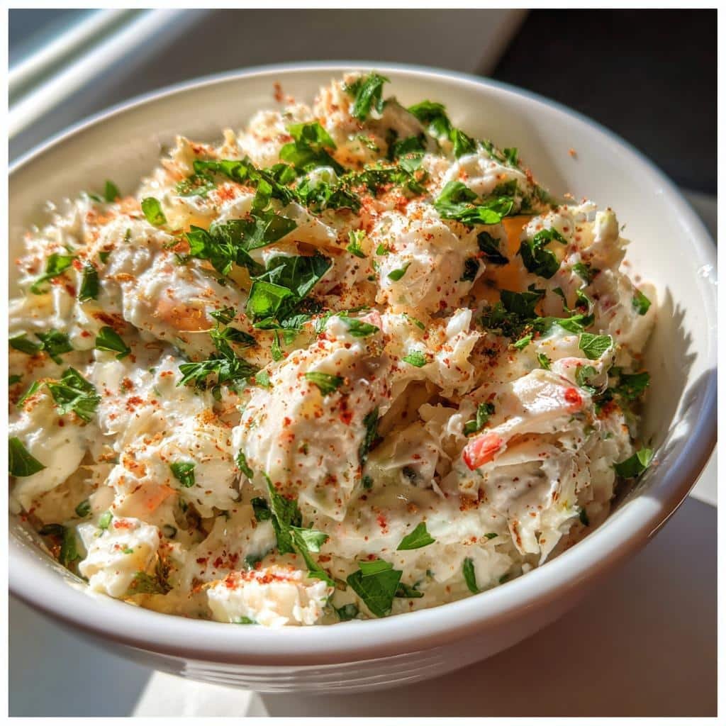 Christmas Healthy Crab Meat Dinner Dip (No-Cook)