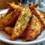Christmas Healthy Crispy Parmesan Garlic Wedges