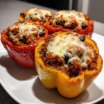 Christmas Healthy Crockpot Dinner Stuffed Peppers