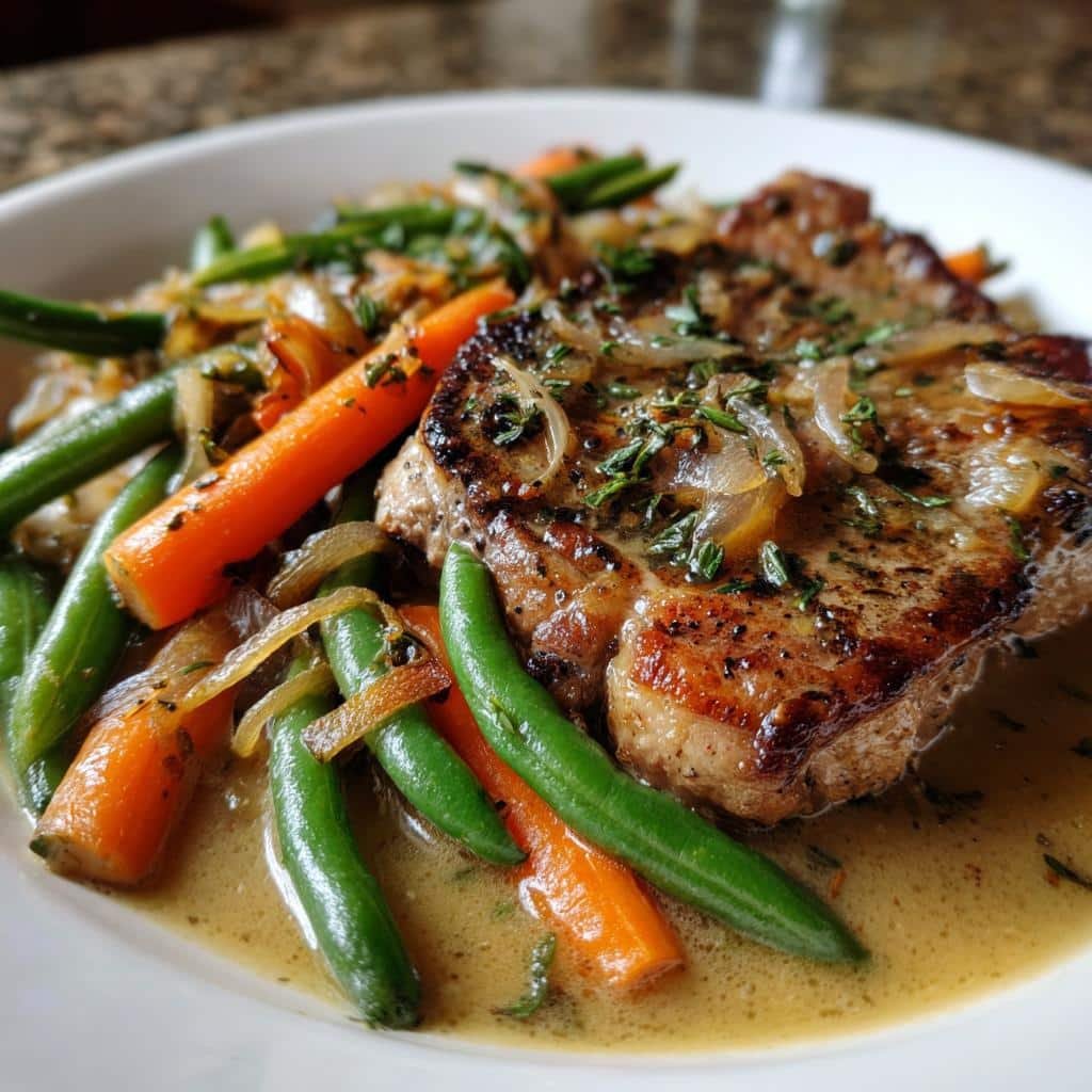 Christmas Healthy Crockpot Pork Chops and Vegetables - detail 1