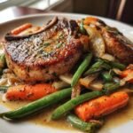 Christmas Healthy Crockpot Pork Chops and Vegetables