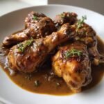 Christmas Healthy Crockpot Smothered Chicken Legs