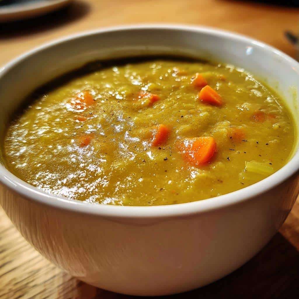 Christmas Healthy Crockpot Split Pea Soup - detail 1