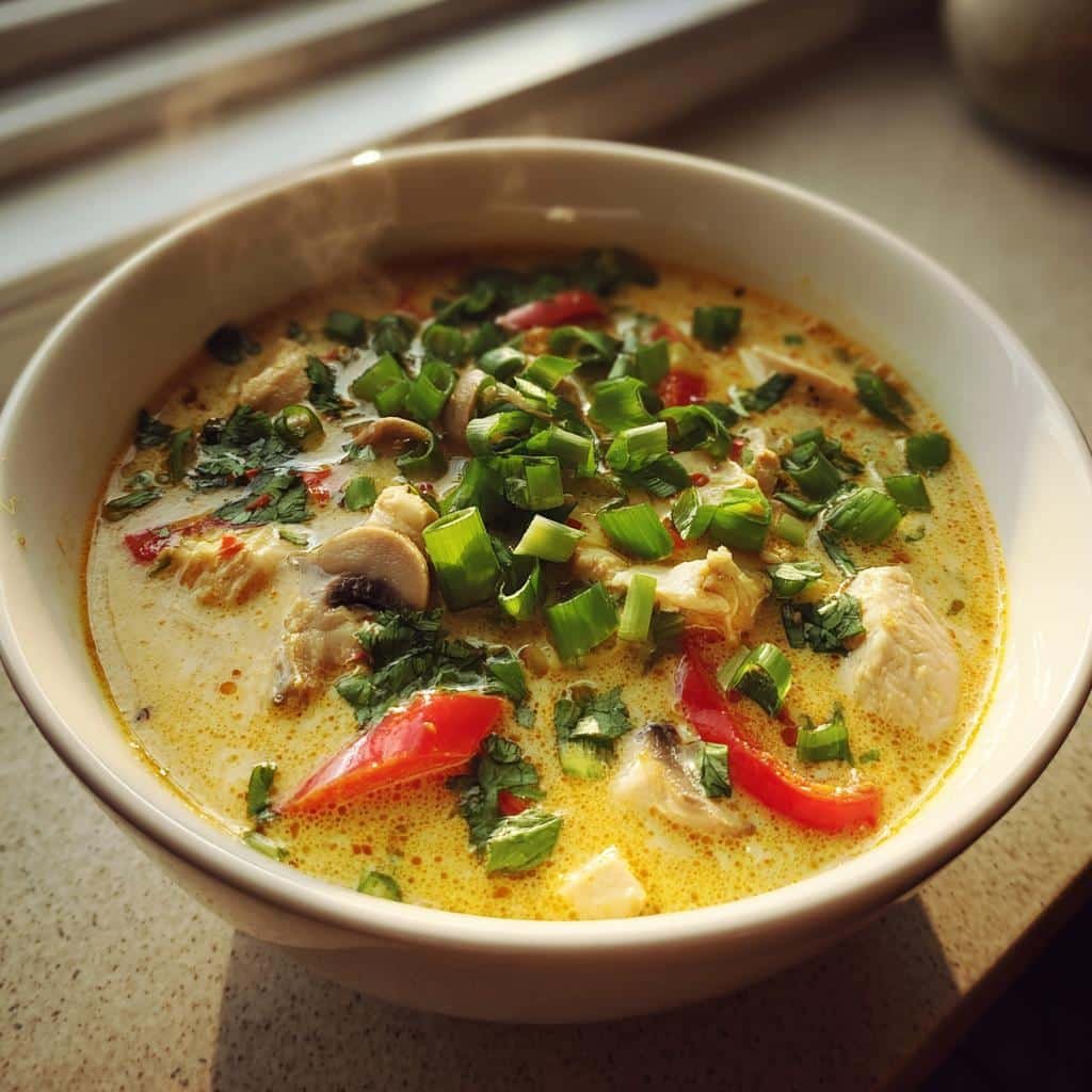 Christmas Healthy Crockpot Thai Coconut Soup - detail 1