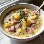 Christmas Healthy Dinner Creamy Ham & Potato Soup