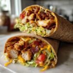 Christmas Healthy Homemade Crispy Bacon Ranch Chicken Wraps
