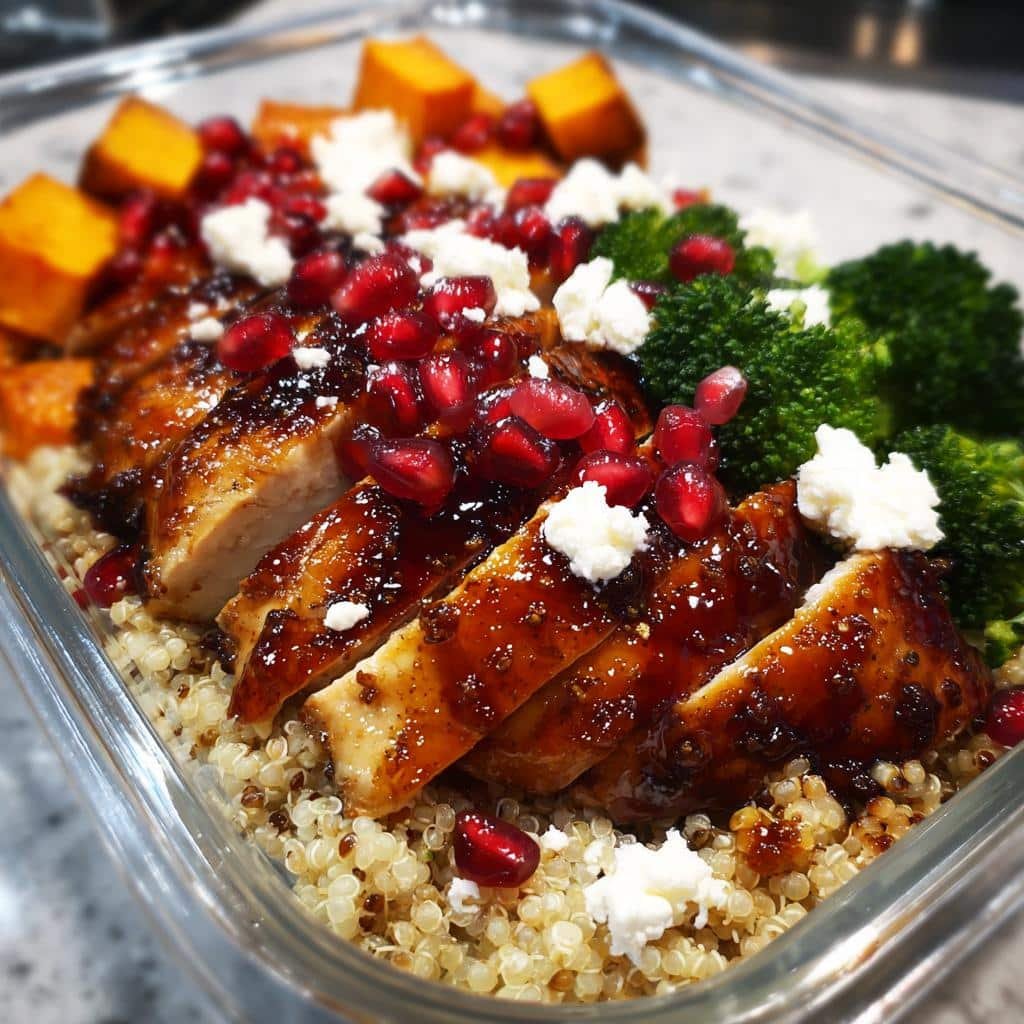 Christmas Healthy Hot Honey Chicken Bowl Meal Prep