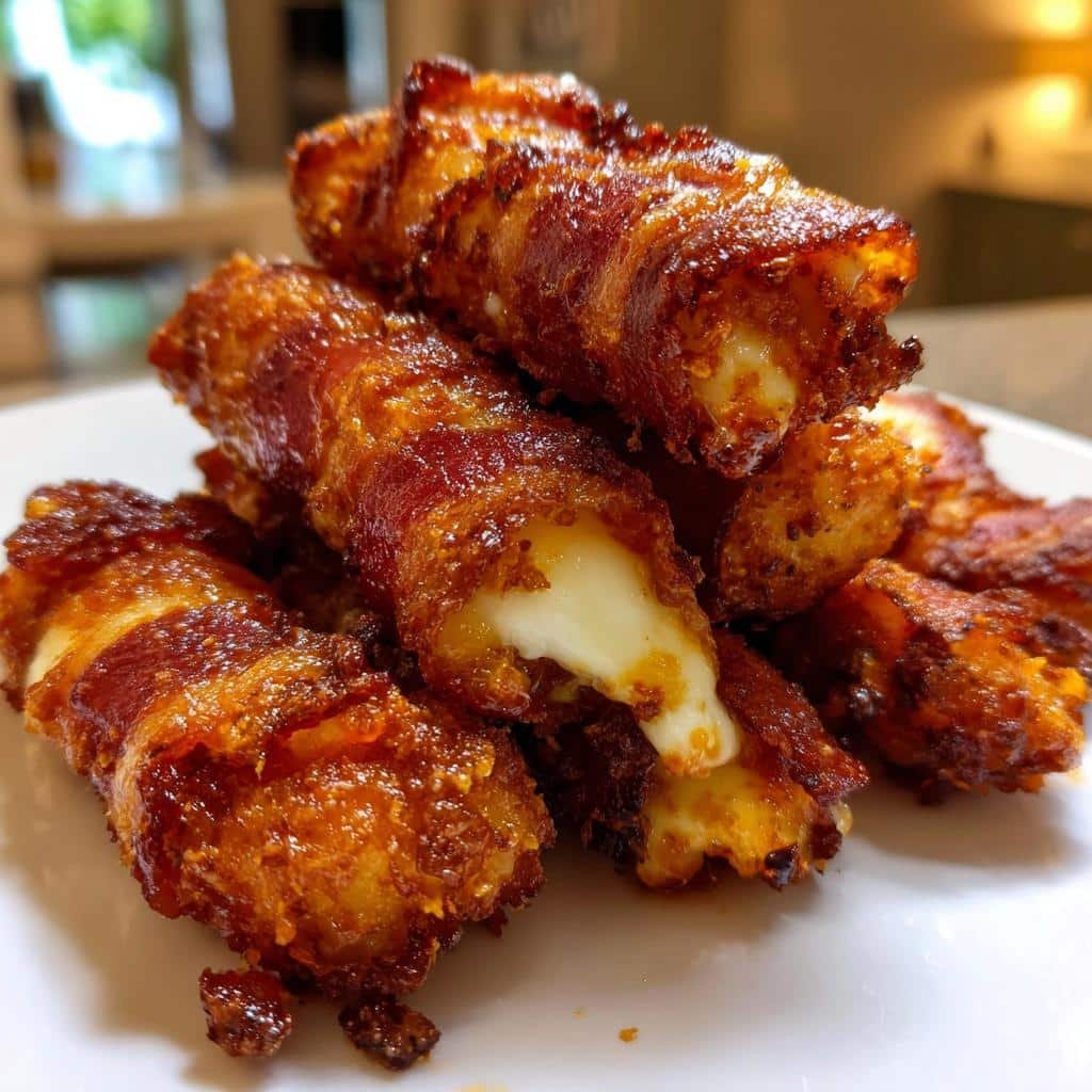 Christmas Healthy Nashville Hot Bacon-Wrapped Mozzarella Sticks - detail 1