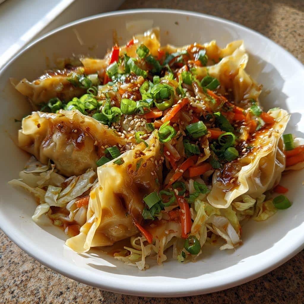 Christmas Healthy POTSTICKER NOODLE BOWL