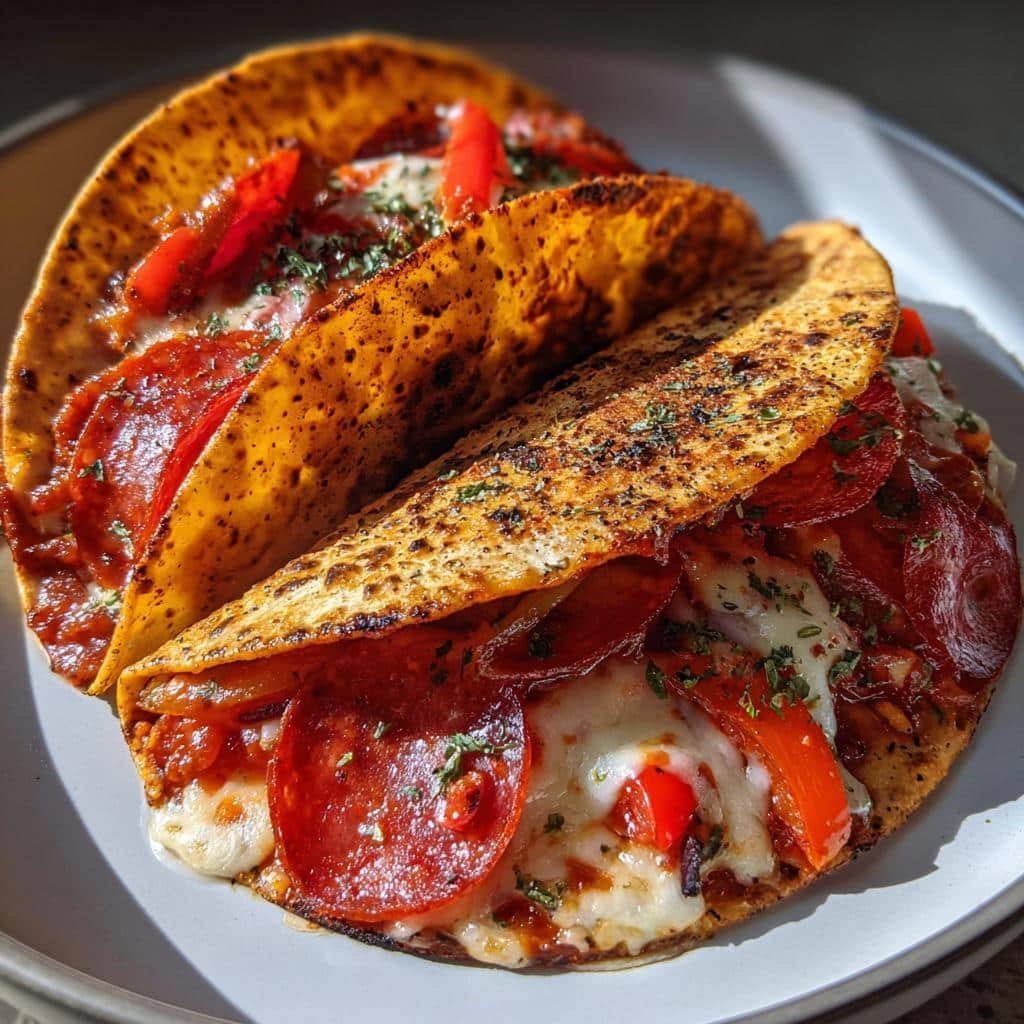 20-Minute Christmas Healthy Pepperoni Pizza Tacos Kids Crave 4 Christmas Healthy Pepperoni Pizza Tacos - detail 1