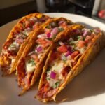 Christmas Healthy Pepperoni Pizza Tacos