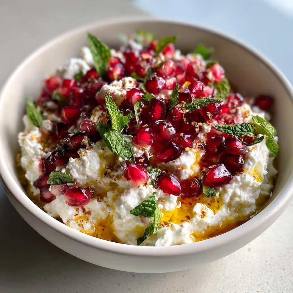 Christmas Healthy Pomegranate Feta Dip