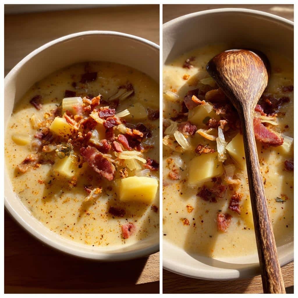 Christmas Healthy Potato and Bacon Soup