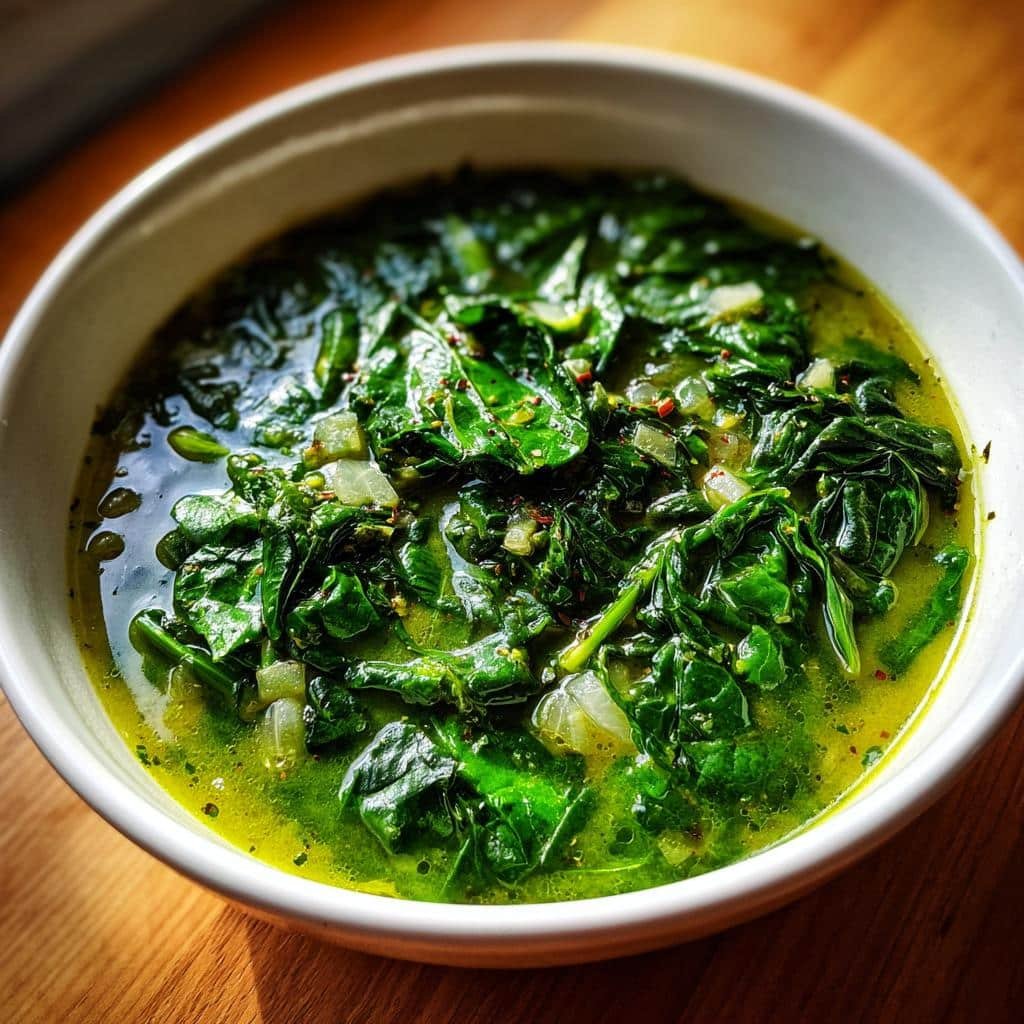 Christmas Healthy Quick Spinach Kale Soup