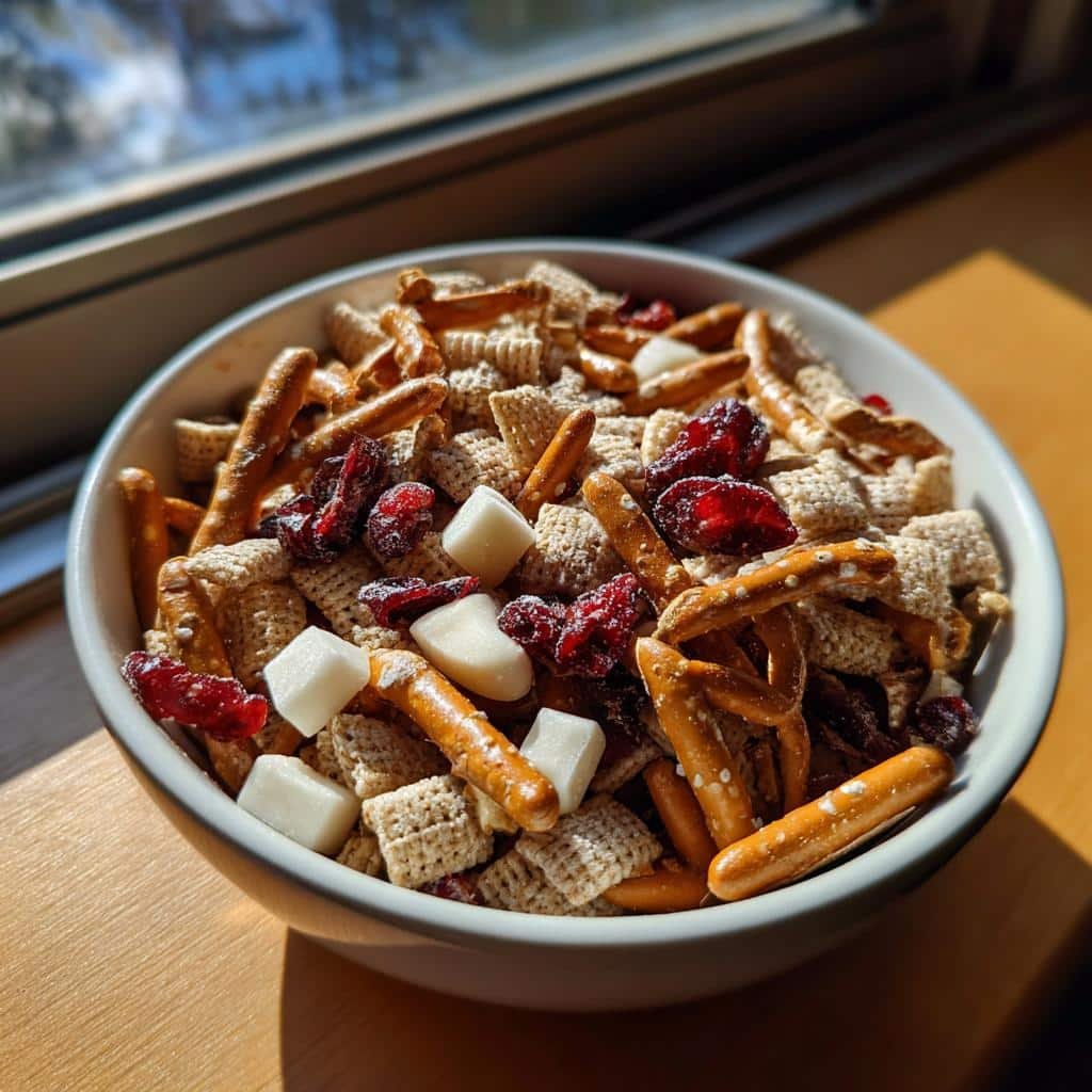Christmas Healthy Snow Day Snack Mix