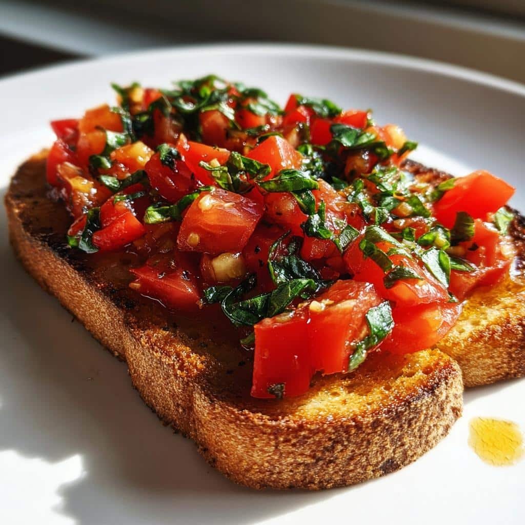Christmas Healthy Tomato breakfast Basil Garlic Bread - detail 1
