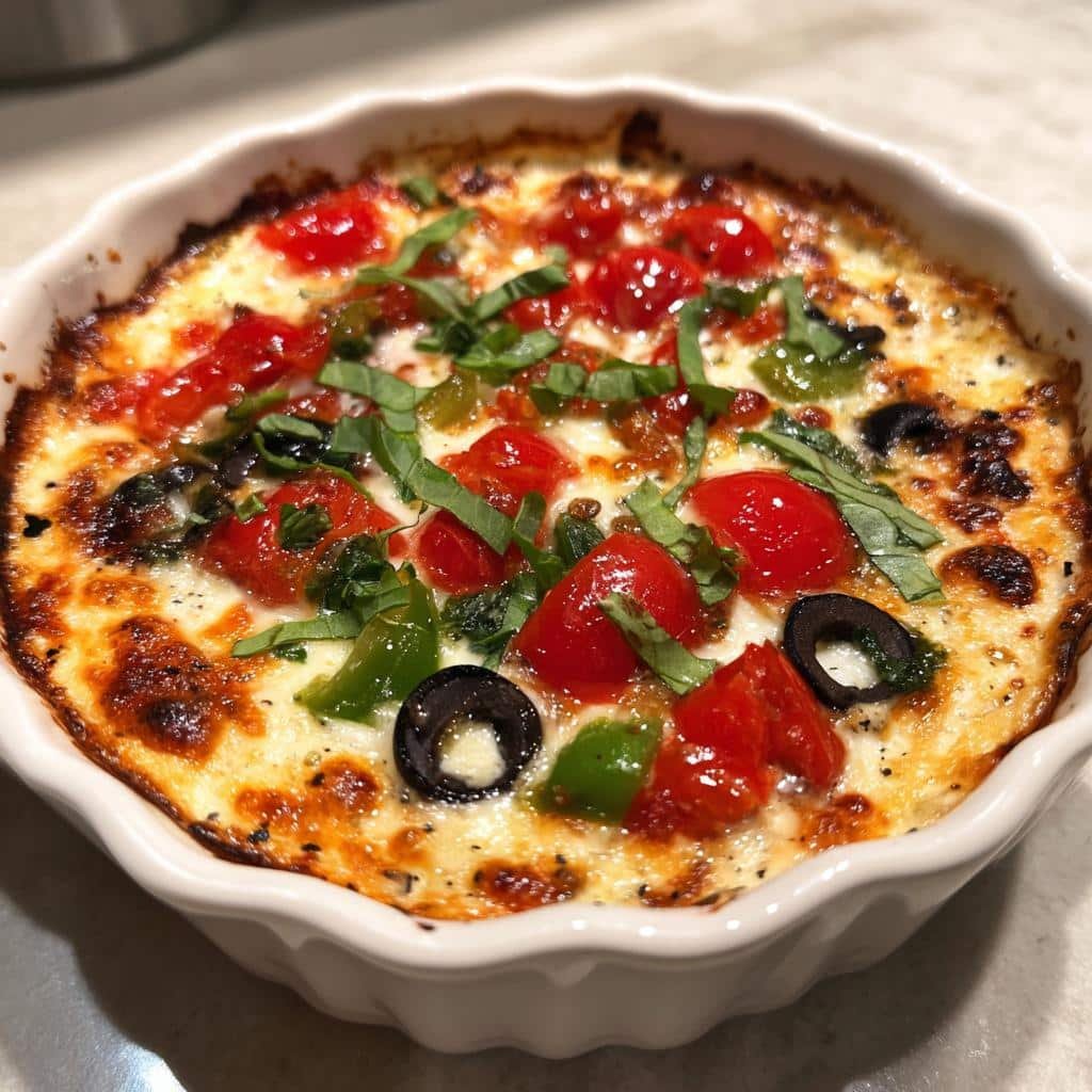 Christmas Healthy Veggie Pizza Dip