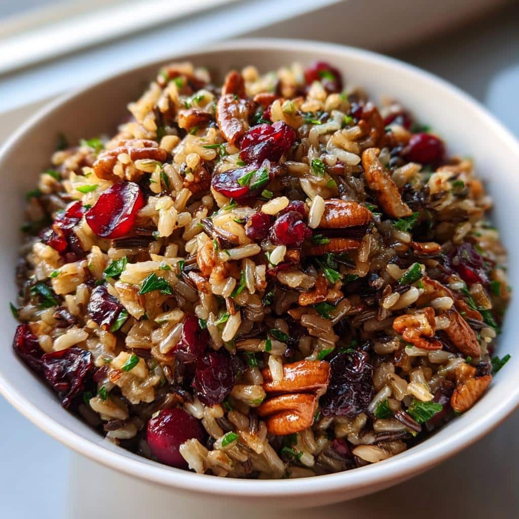 Christmas Healthy Wild Rice Pilaf Salad