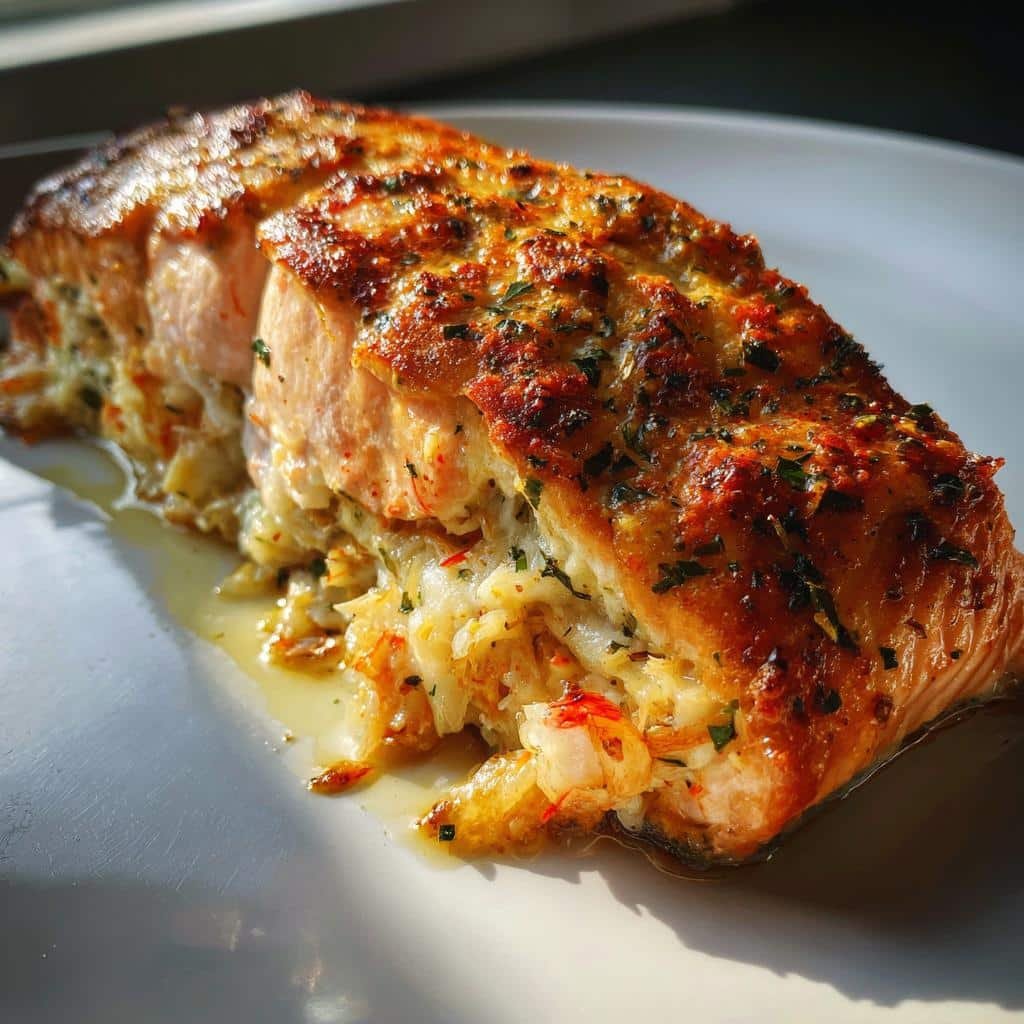 35-Minute Christmas Crab & Shrimp Stuffed Salmon That Steals the Show 4 Christmas Healthy dinner Crab & Shrimp Stuffed Salmon - detail 1