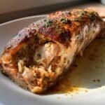 Christmas Healthy dinner Crab & Shrimp Stuffed Salmon