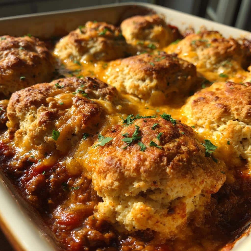 Christmas Healthy dinner Sloppy Joe Biscuit Casserole - detail 1