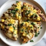 Healthy Biscuits and Sausage Gravy Breakfast Pizza
