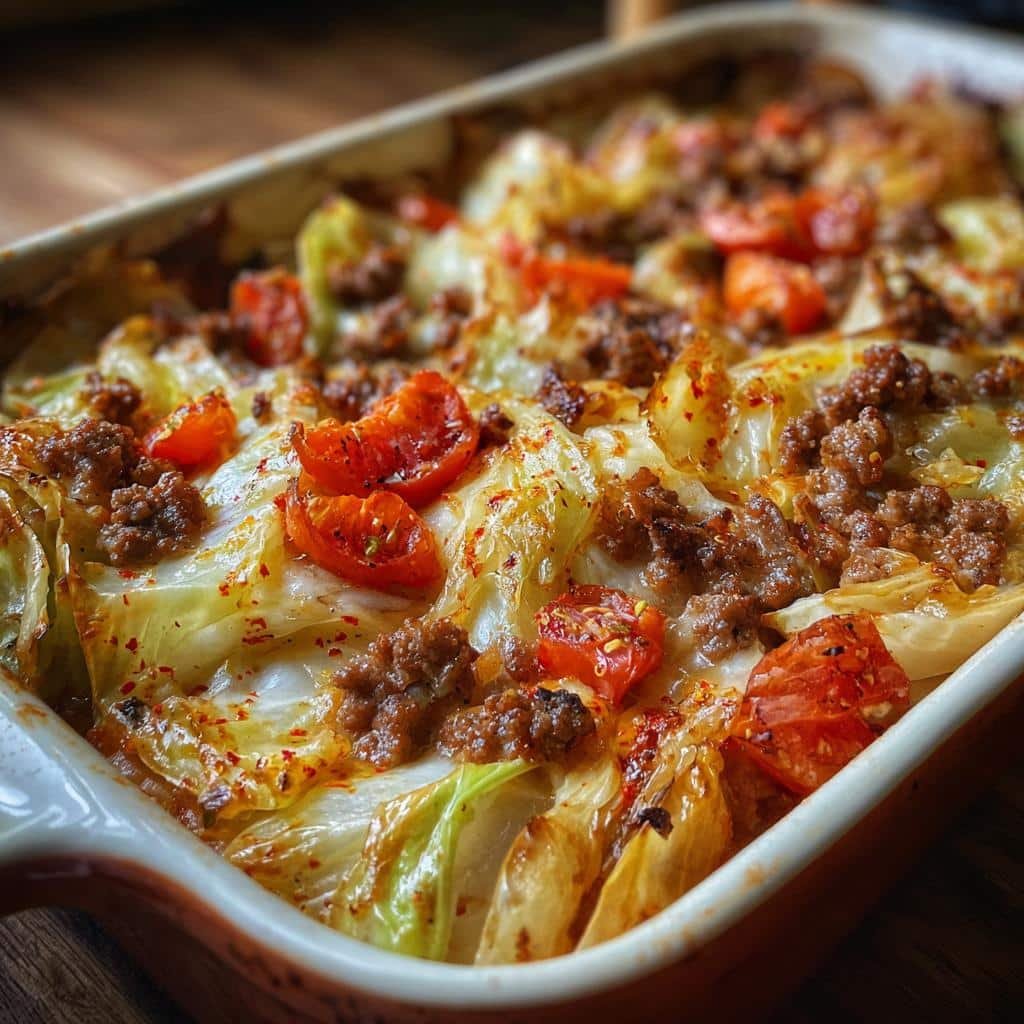 Healthy Cabbage Beef Bake