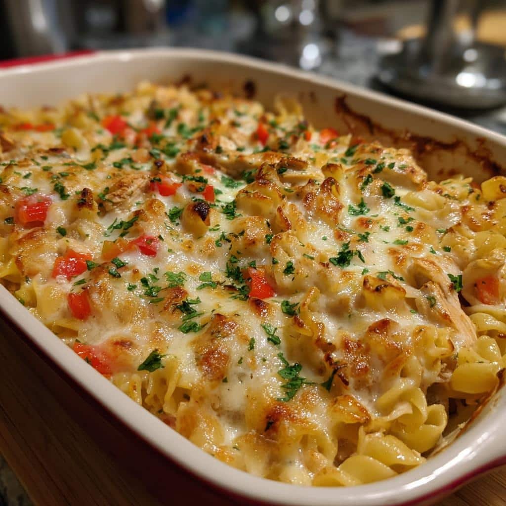 Healthy Cajun Chicken Pasta Casserole